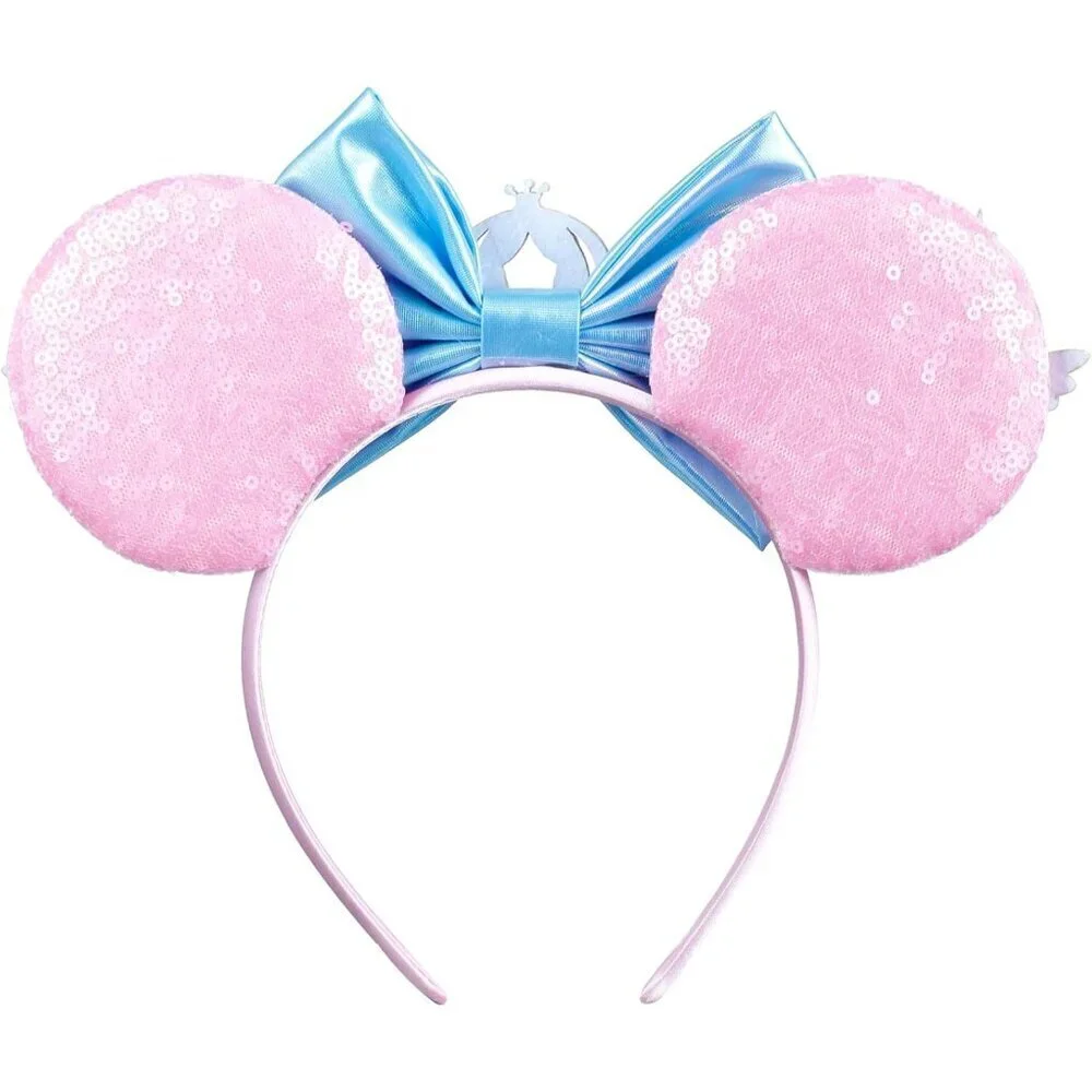 Mouse Ear Headbands Glitter Bow Kids Adults Birthday Party Costume Accessory